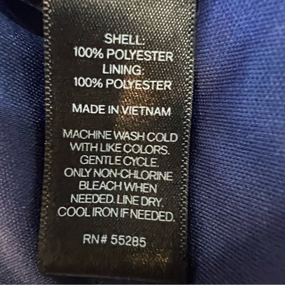 Express Maxi Dress Women's Small Blue Floral Long Roll Tab Sleeves Button Front - Picture 9 of 16